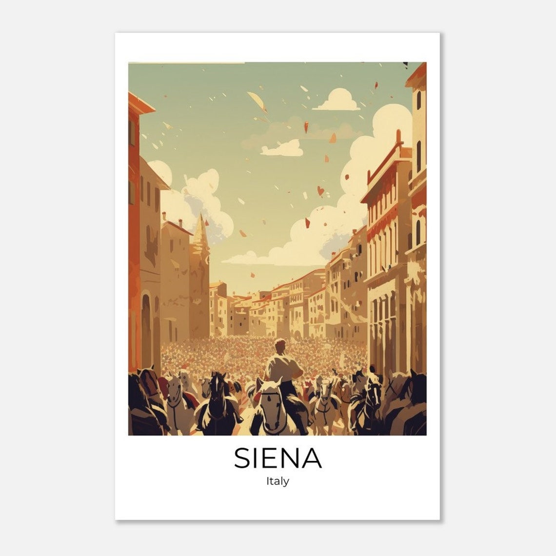 Siena Travel Poster Siena Gift Siena City Print Siena Travel Souvenir Siena Gift Siena Art Print Siena Wall Decoration Siena Print - Image 4
