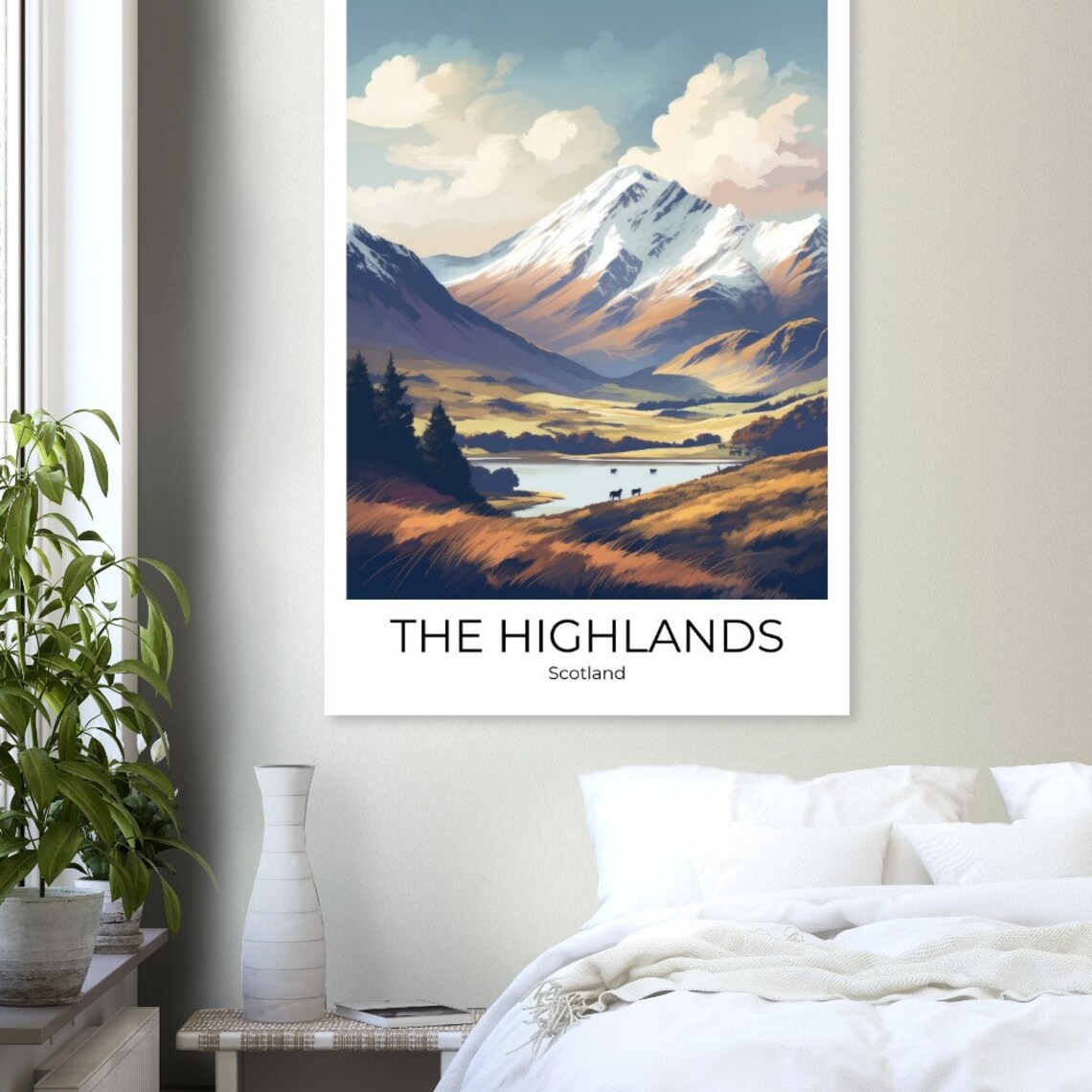 Highlands Scotland Travel Poster Scotland Travel Print Scotland Poster Wall Art Scotland Vintage Poster - Image 2