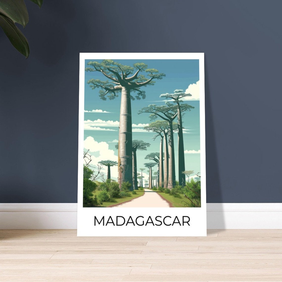 Madagascar Avenue of the Baobabs Roadside Trees Travel Poster - Image 4
