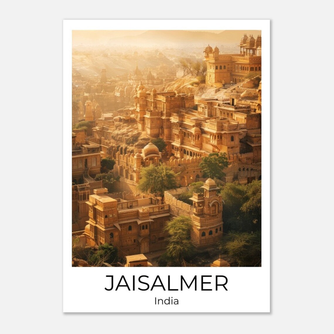 Jaisalmer India Golden Fort Palace Desert City Sunset Travel Poster - Image 4