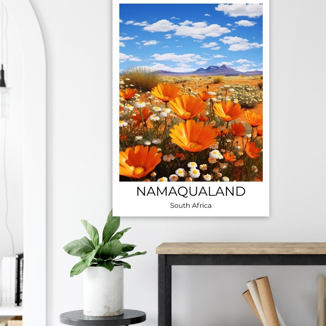 Namaqualand Travel Poster Namaqualand Wall Art South Africa Travel Print Namaqualand South Africa Wall Decoration - Image 4
