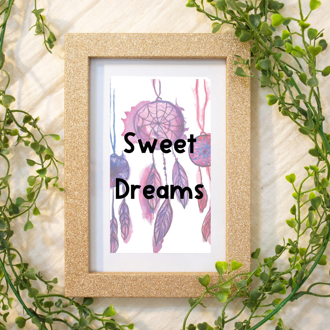 Sweet Dreams Inspirational Quote Art Print - Image 3