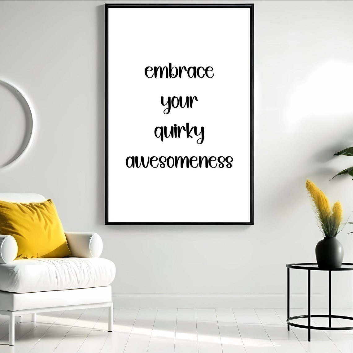 Embrace Your Quirky Awesomeness Playful Script Quote Typography Poster - Image 2