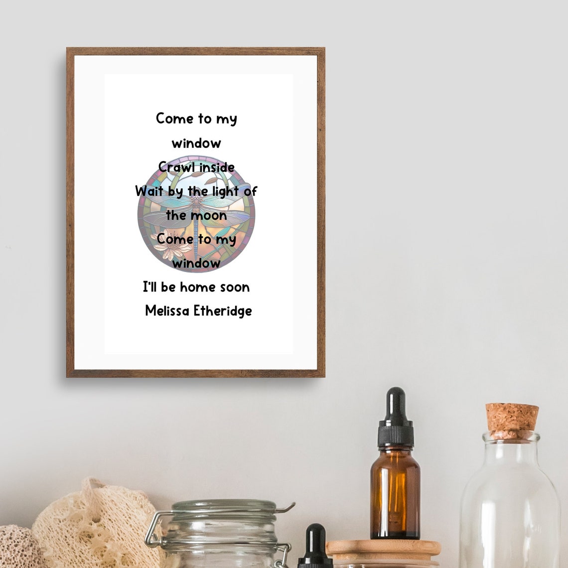 Come To My Window Melissa Etheridge Song Lyrics Dragonfly Wall Poster - Image 2