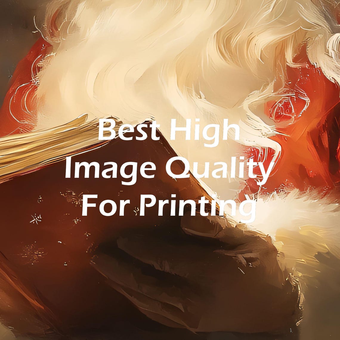Vintage Santa Reading Book Christmas Tree Cozy Holiday Art Print - Image 5