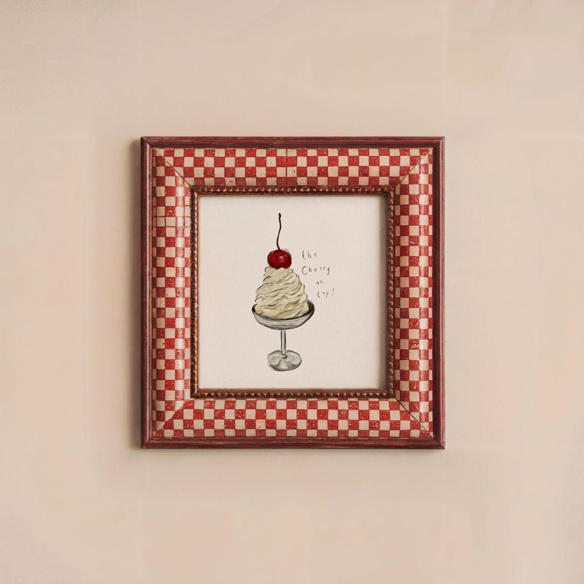 Ice Cream Sundae Poster, Kitchen Dessert Art - Image 2