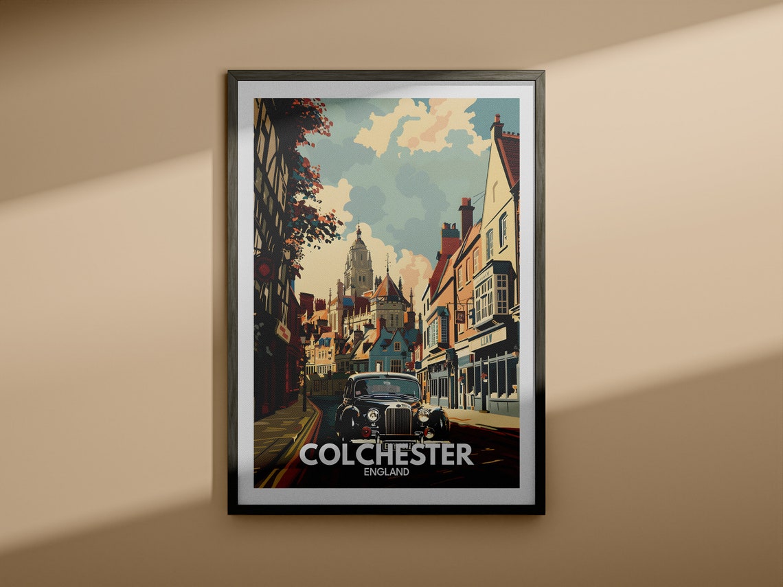 Colchester Print Colchester Poster Uk Wall Art England Wall Art Decor British Travel Poster United Kingdom Print England City Art - Image 4