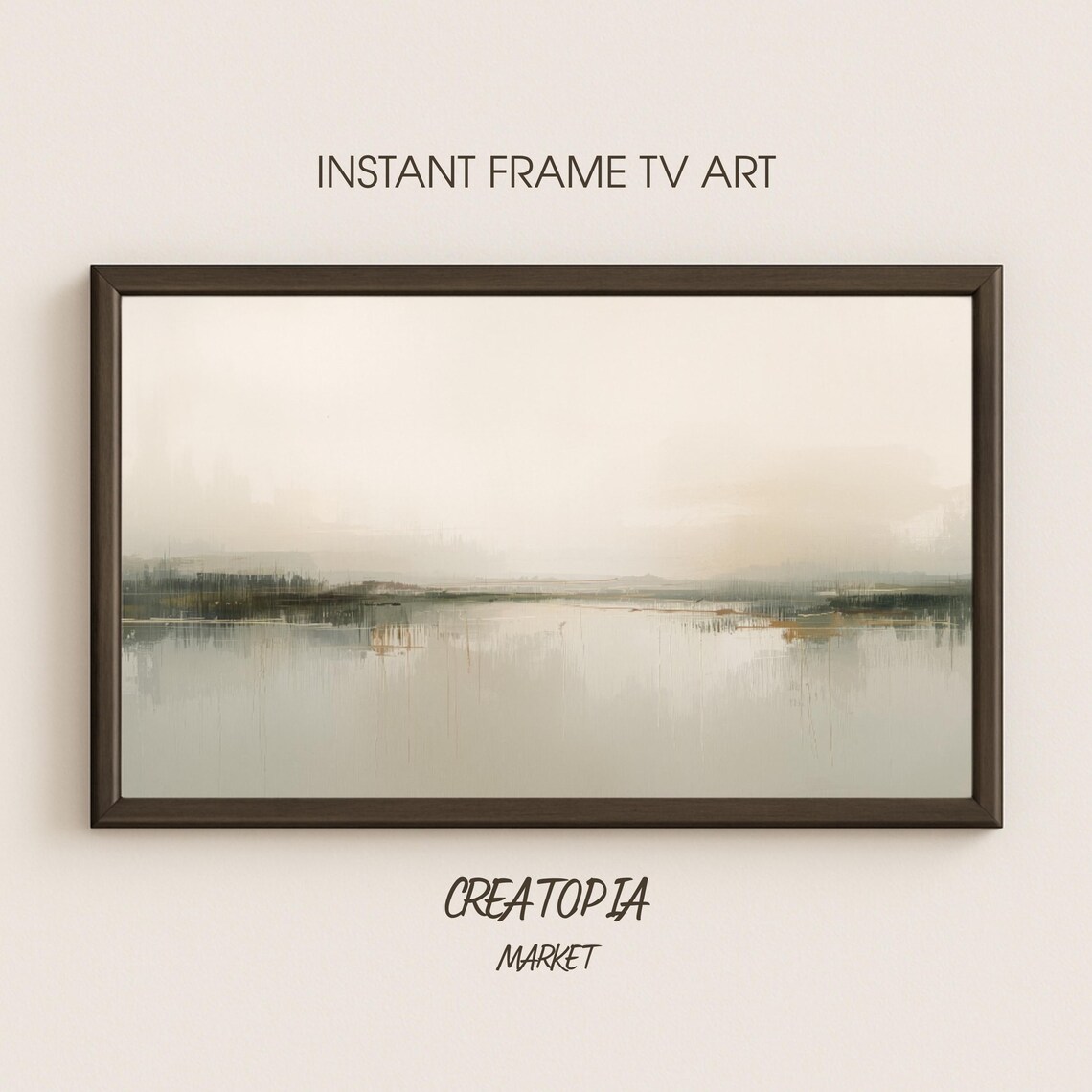 Misty Horizon Soft Abstract Landscape Art Print