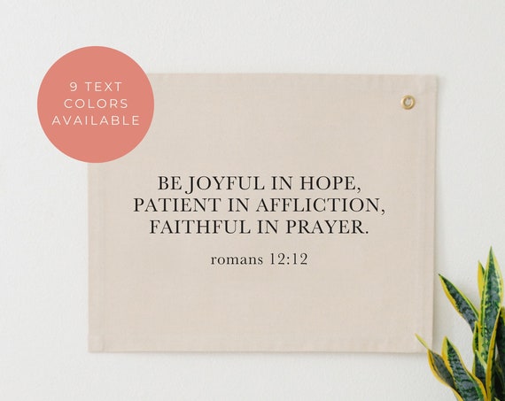 Be Joyful In Hope Romans 12:12 Scripture Wall Art