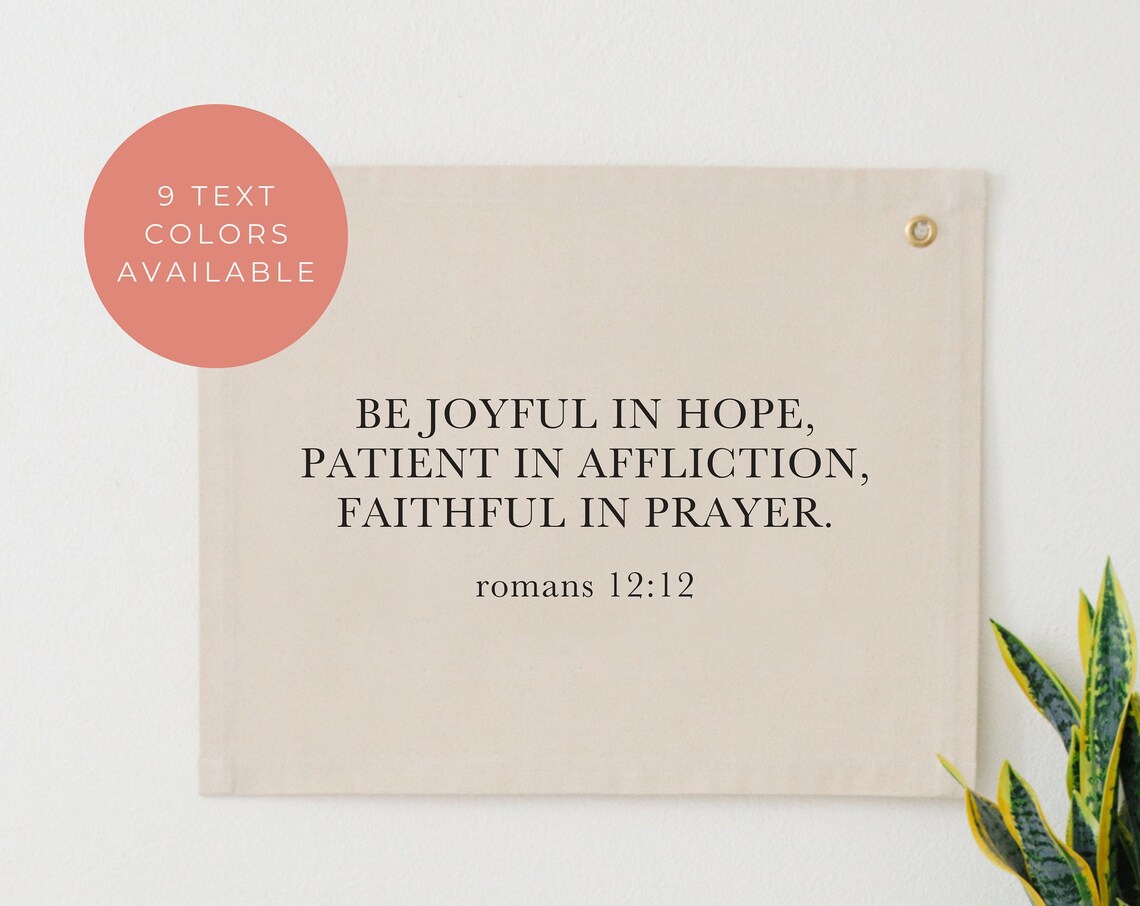 Be Joyful In Hope Romans 12:12 Scripture Wall Art
