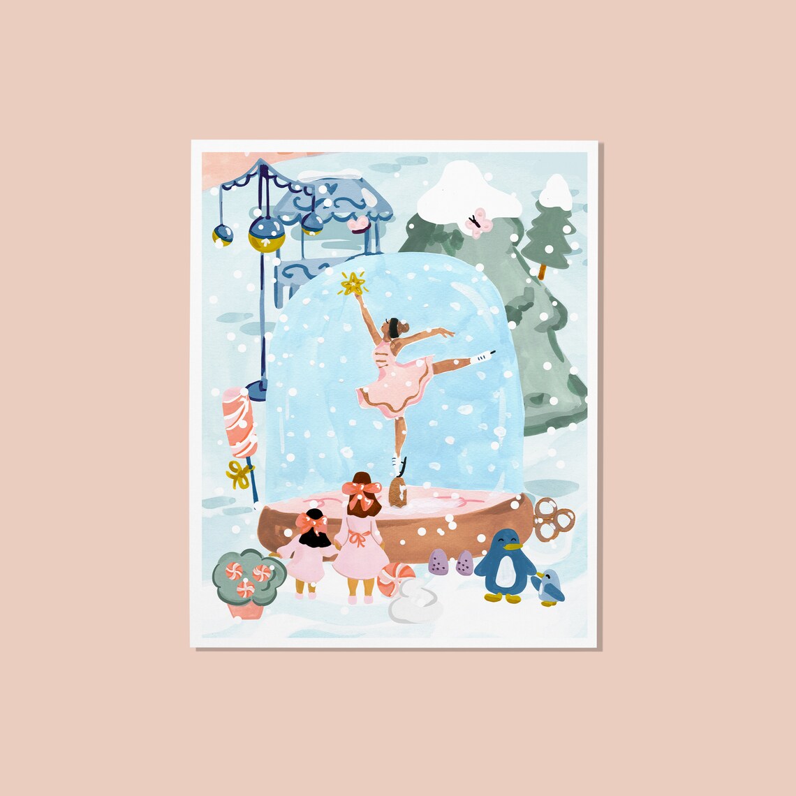 Fairy Dancer Holiday Christmas Watercolor Art Print - Image 2