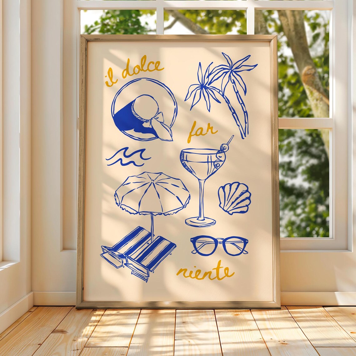 Il Dolce Far Niente Art Print, Mid-Century Italian