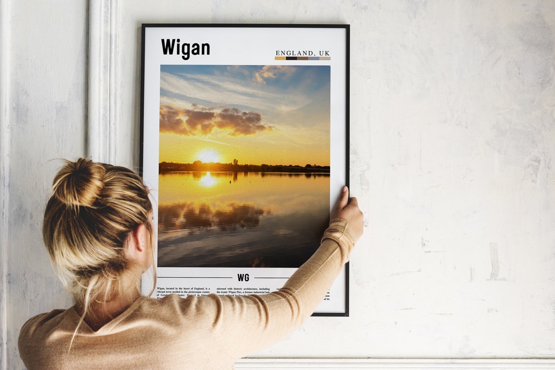 Wigan Poster Wigan Print Wigan Wall Art Europe Photo Europe Poster Europe Print Travel Poster - Image 2