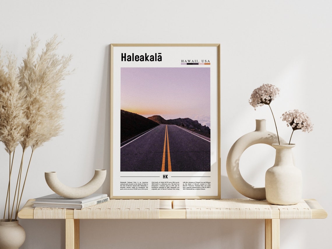 Haleakala Hawaii Scenic Sunrise Road Through Volcanic Hills Poster - Image 3