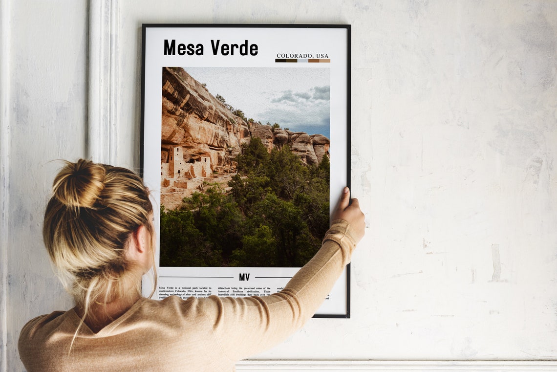Mesa Verde Poster Mesa Verde Print Mesa Verde Wall Art United States Photo United States Poster United States Print Travel Poster - Image 2