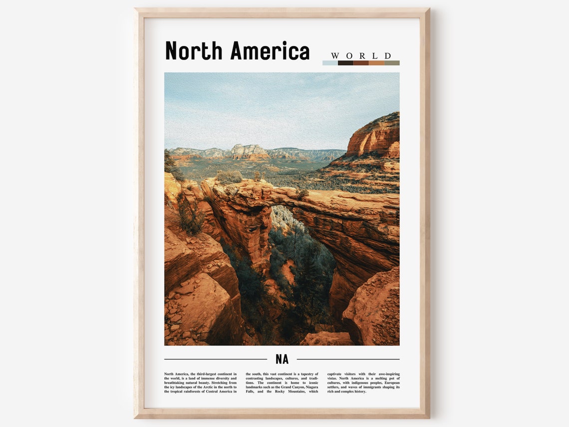 North America Red Rock Arch Desert Canyon Scenic Travel Art Poster