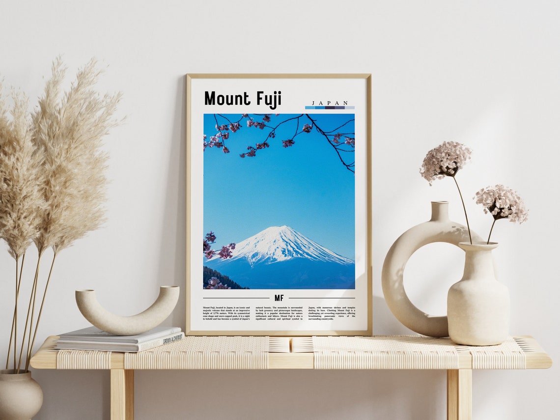 Mount Fuji Japan Cherry Blossom Spring Mountain Photo Poster - Image 3