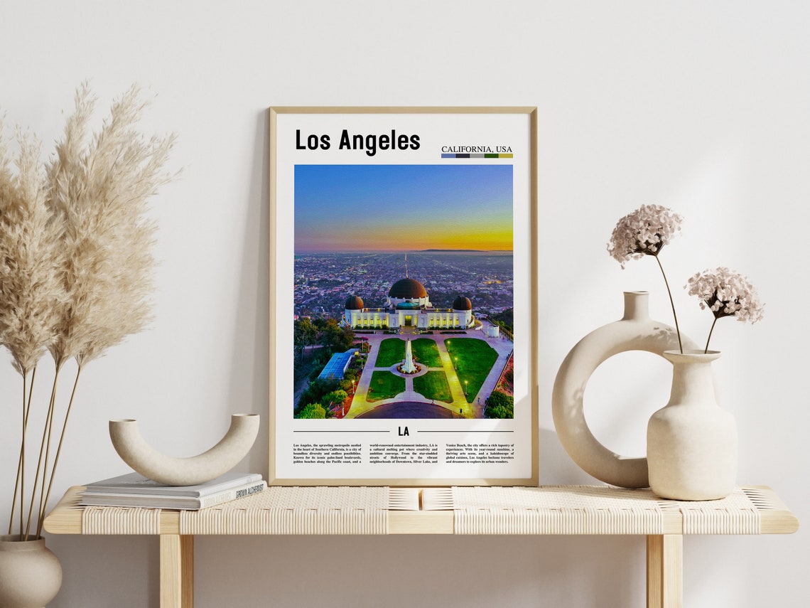 Los Angeles Griffith Observatory Sunset California Skyline Poster - Image 3