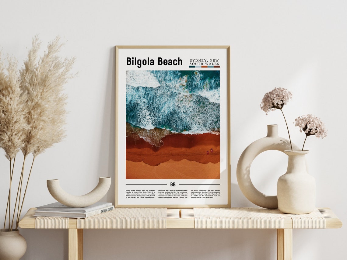 Bilgola Beach Sydney New South Wales Aerial Ocean Waves Poster - Image 3