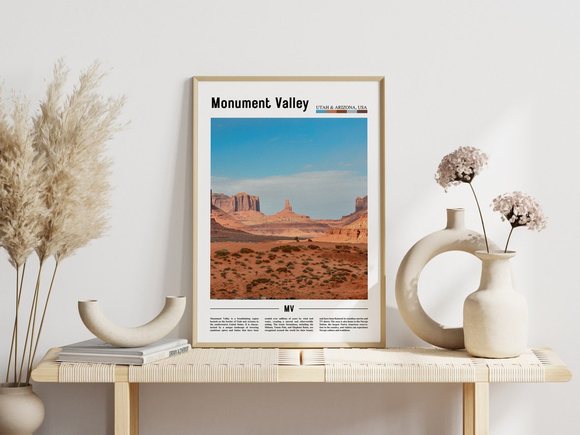 Monument Valley Utah Arizona Iconic Red Rock Desert Travel Poster - Image 3