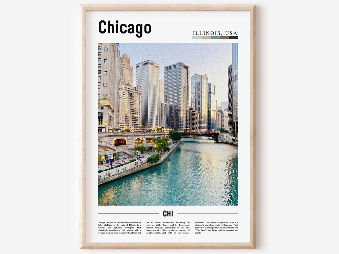 Chicago Print Chicago Poster Chicago Wall Art United States Photo United States Poster United States Print
