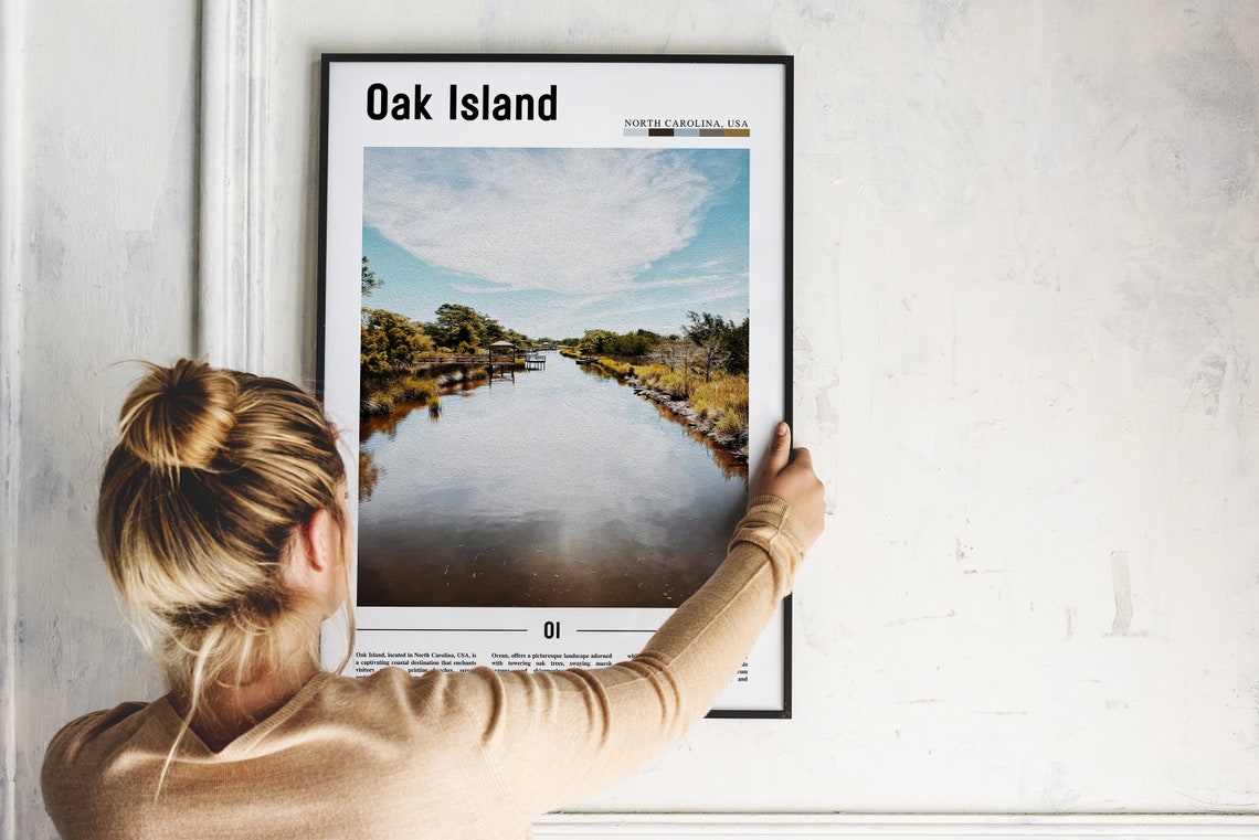 Oak Island Poster Oak Island Print Oak Island Wall Art United States Photo United States Poster United States Print Travel Poster - Image 2