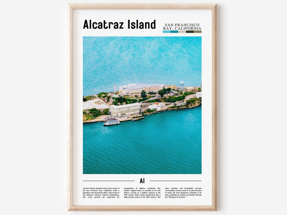 Alcatraz Island Poster Alcatraz Island Print Alcatraz Island Wall Art United States Photo United States Poster United States Print
