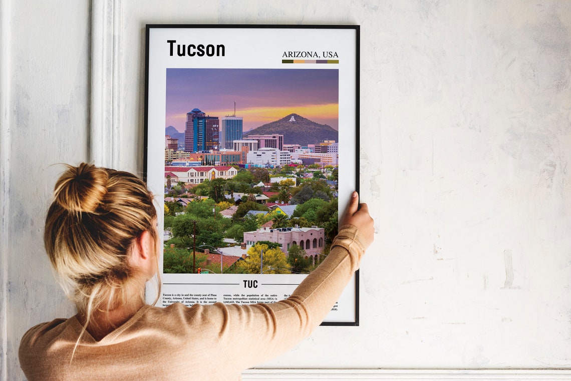 Tucson Print Tucson Poster Tucson Wall Art United States Photo United States Poster United States Print Travel Poster - Image 2