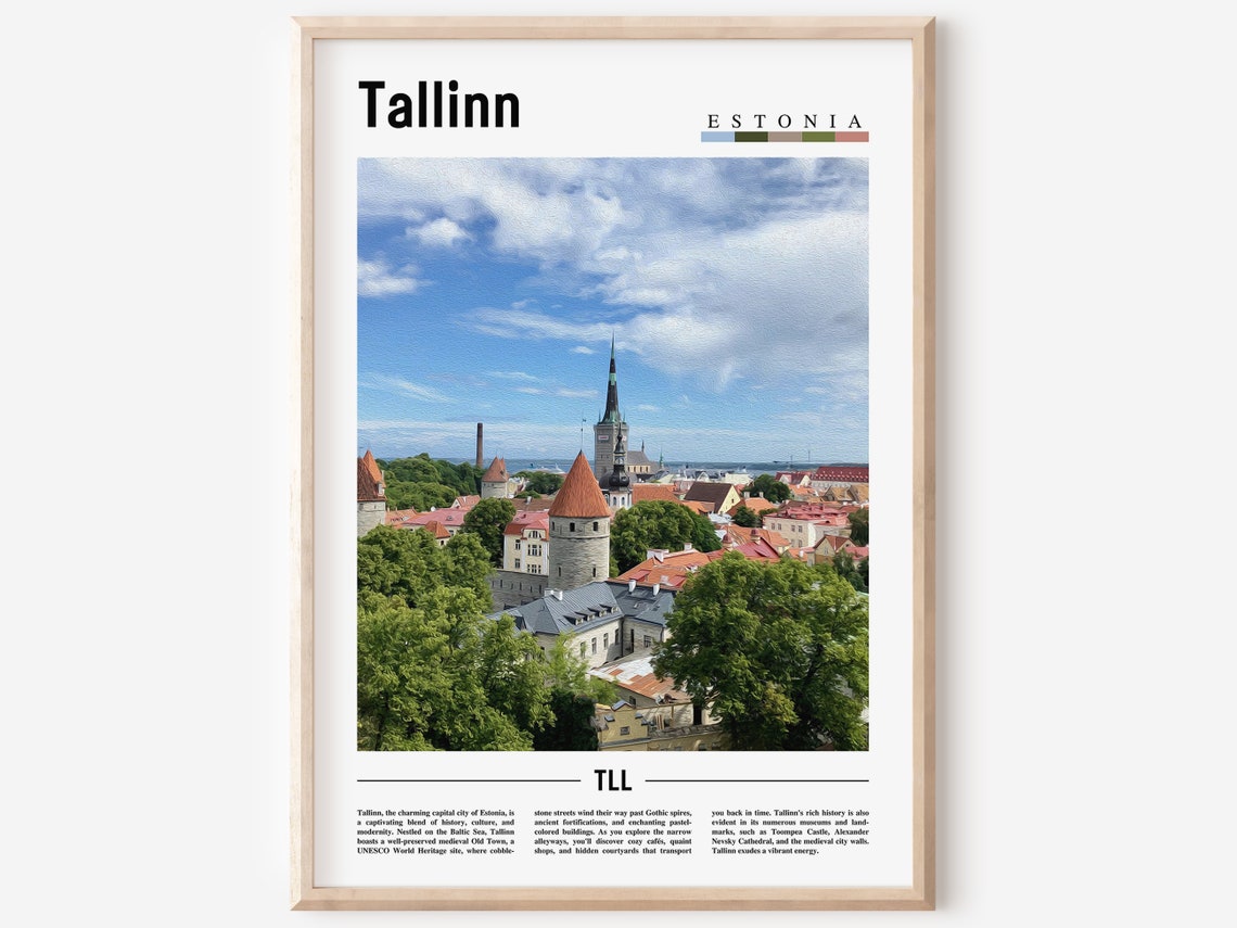 Tallinn Poster Tallinn Print Tallinn Wall Art Europe Photo Europe Poster Europe Print Travel Poster