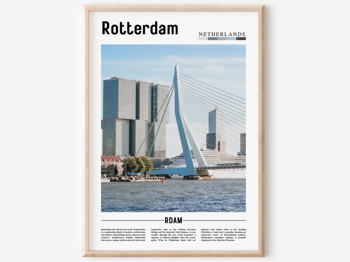Rotterdam Poster Rotterdam Print Rotterdam Wall Art Europe Photo Europe Poster Europe Print Travel Poster