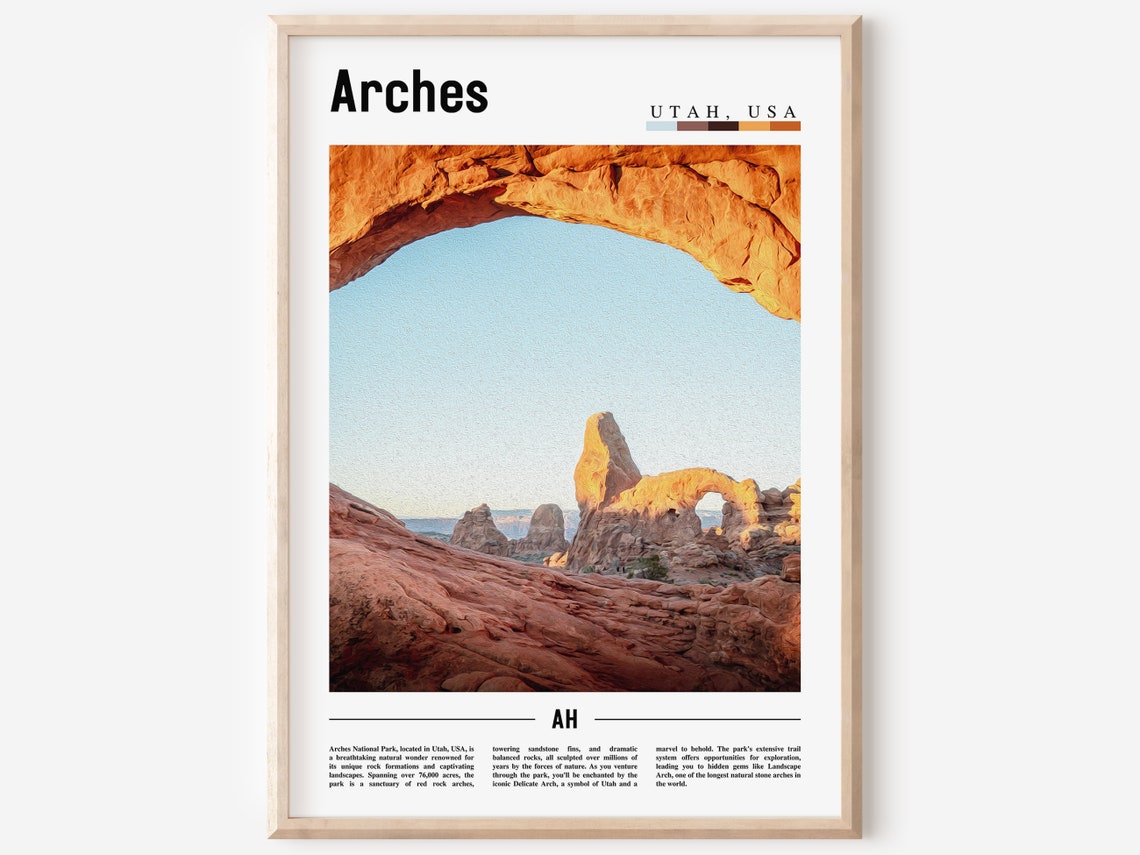 Arches Poster Arches Print Arches Wall Art United States Photo United States Poster United States Print Travel Poster
