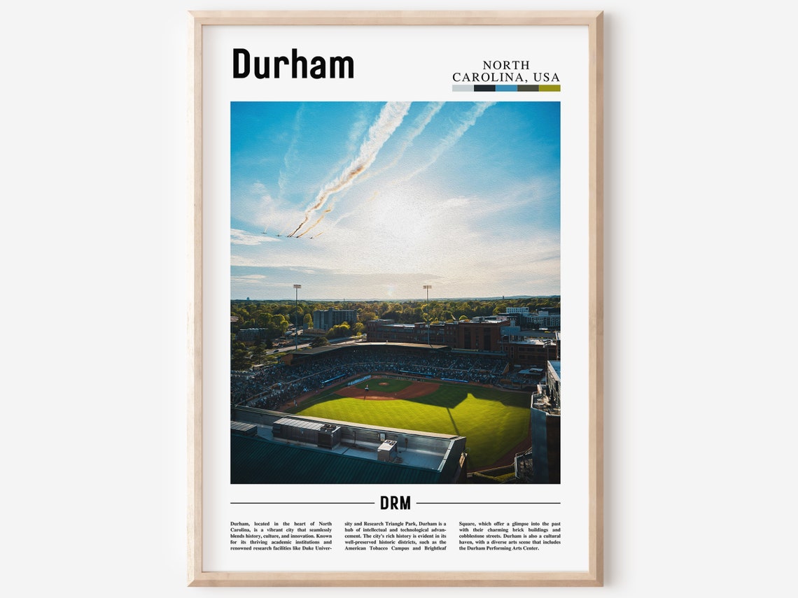 Durham North Carolina Stadium Aerial Jets Flyover Photo Poster