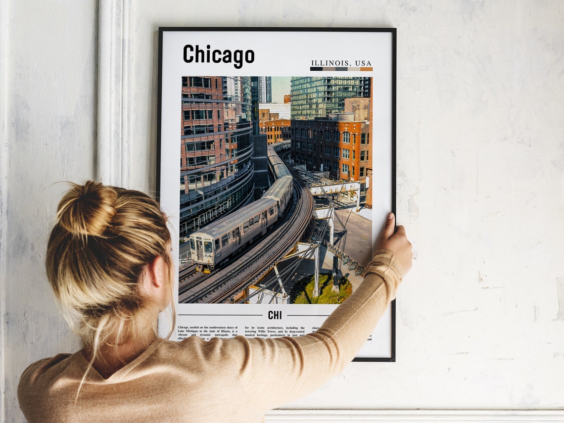 Chicago Print Chicago Poster Chicago Wall Art United States Photo United States Poster United States Print - Image 2