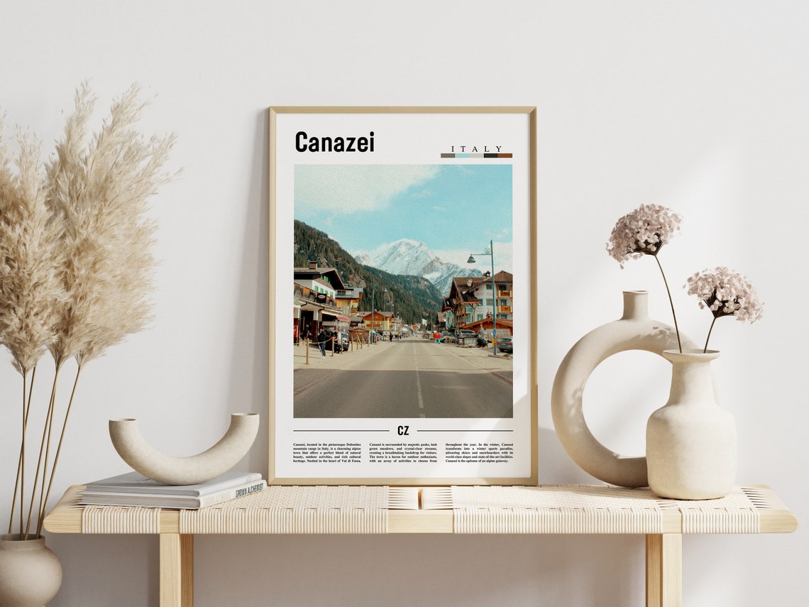 Canazei Poster Canazei Print Canazei Wall Art Europe Photo Europe Poster Europe Print Travel Poster - Image 3