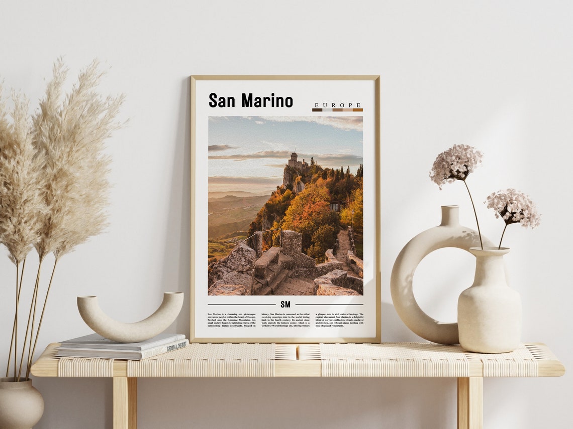 San Marino Poster San Marino Print San Marino Wall Art Europe Photo Europe Poster Europe Print Travel Poster - Image 3