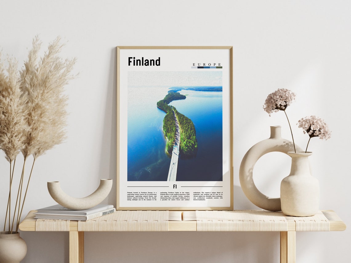 Finland Poster Finland Print Finland Wall Art Europe Photo Europe Poster Europe Print Travel Poster - Image 3
