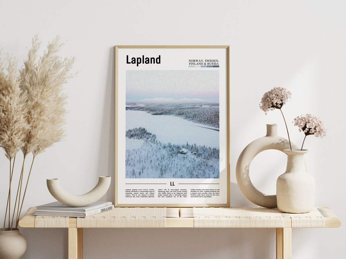 Lapland Poster Lapland Print Lapland Wall Art Europe Photo Europe Poster Europe Print Travel Poster - Image 3