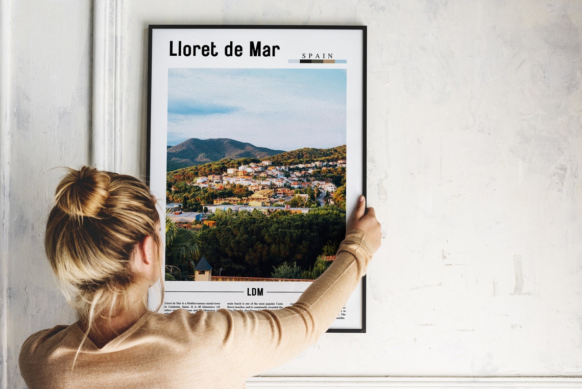 Lloret De Mar Spain Coastal Mediterranean Hillside Town Poster - Image 2