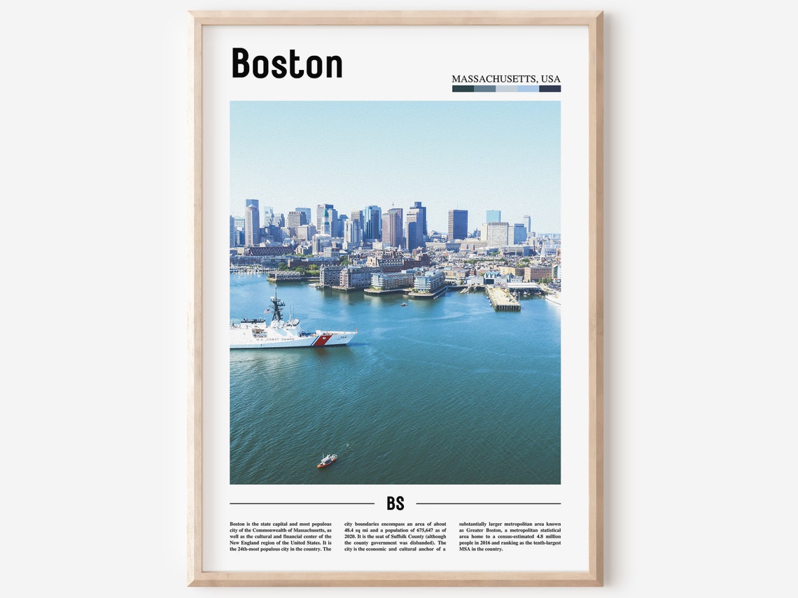 Boston Print Boston Poster Boston Wall Art United States Photo United States Poster United States Print Travel Poster