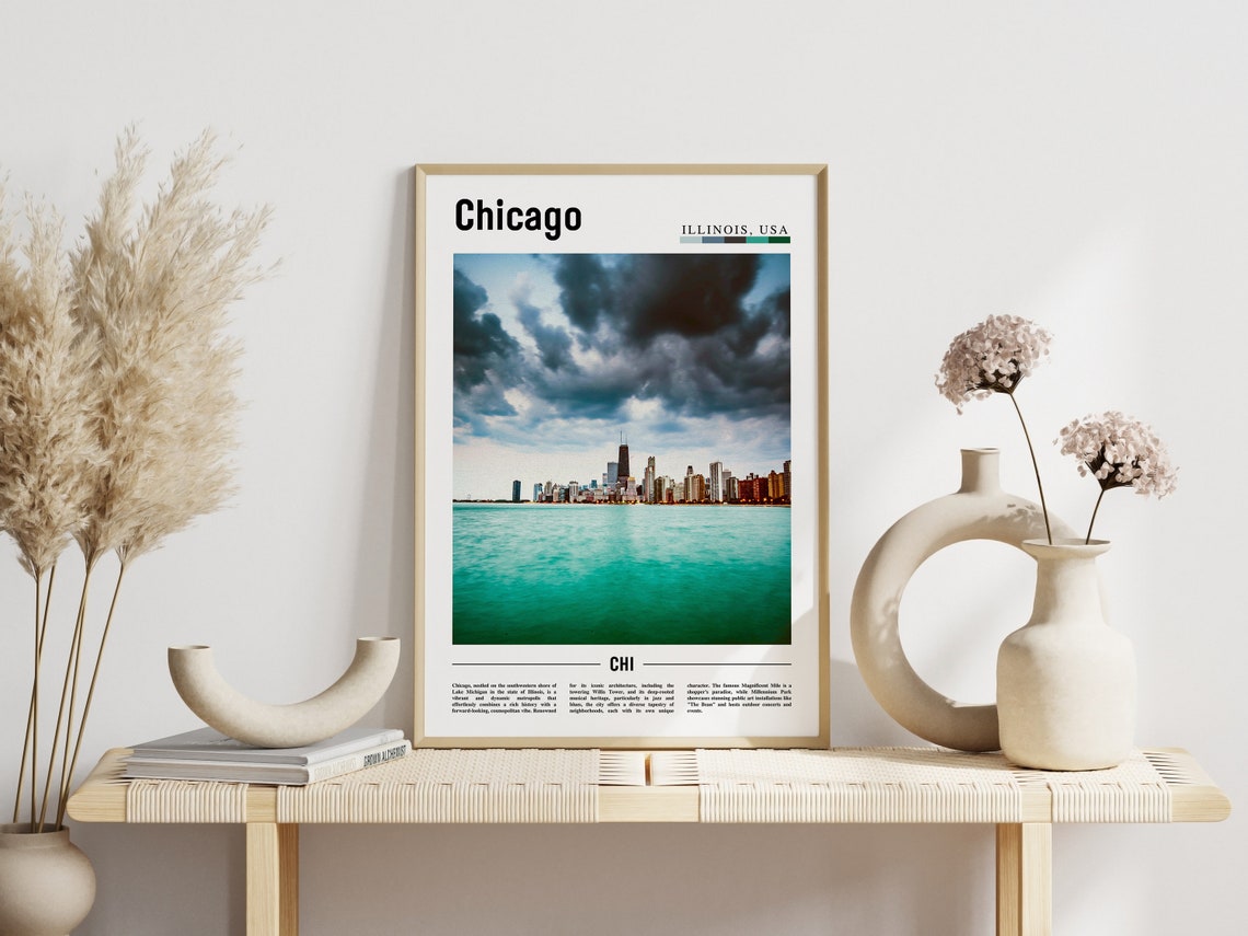 Chicago Print Chicago Poster Chicago Wall Art United States Photo United States Poster United States Print - Image 3
