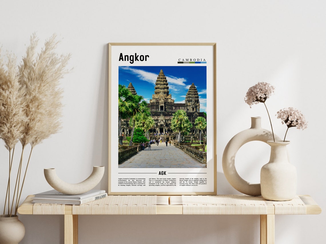 Angkor Cambodia Angkor Wat Temple Ancient Ruins Poster AGK Travel - Image 3