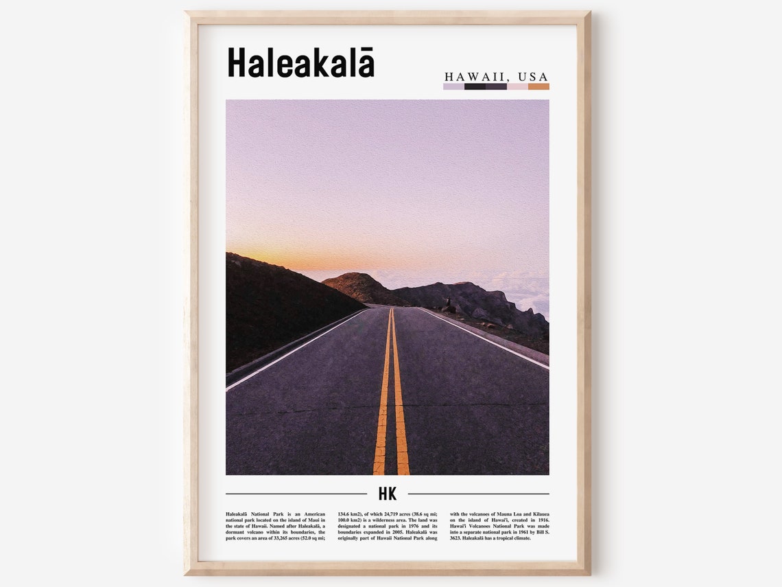 Haleakal Poster Haleakal Print Haleakal Wall Art United States Photo United States Poster United States Print Travel Poster
