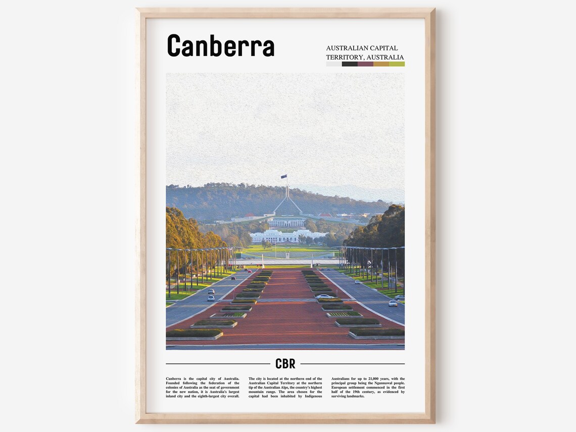 Canberra Capital Parliament House Australia Travel Photo Poster