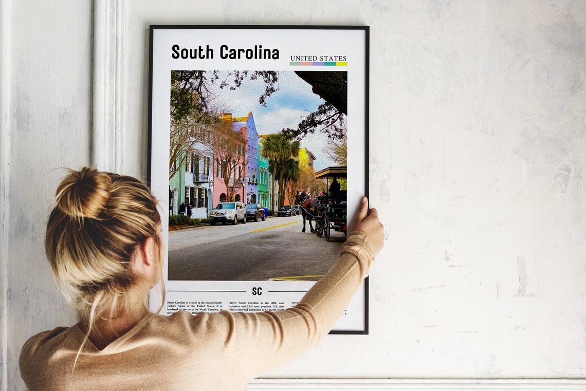 South Carolina Poster South Carolina Print South Carolina Wall Art United States Photo United States Poster United States Print - Image 2