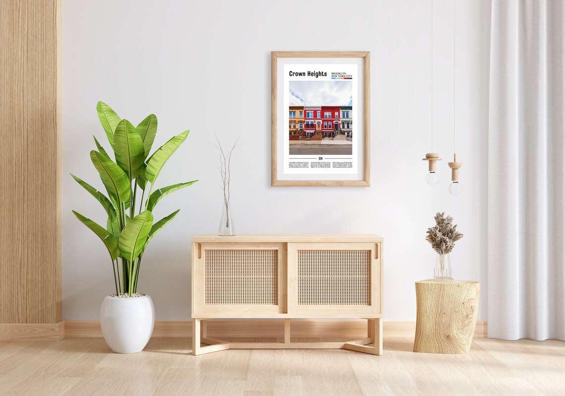 Crown Heights Brooklyn Colorful Brownstone Row Houses Photo Poster - Image 3