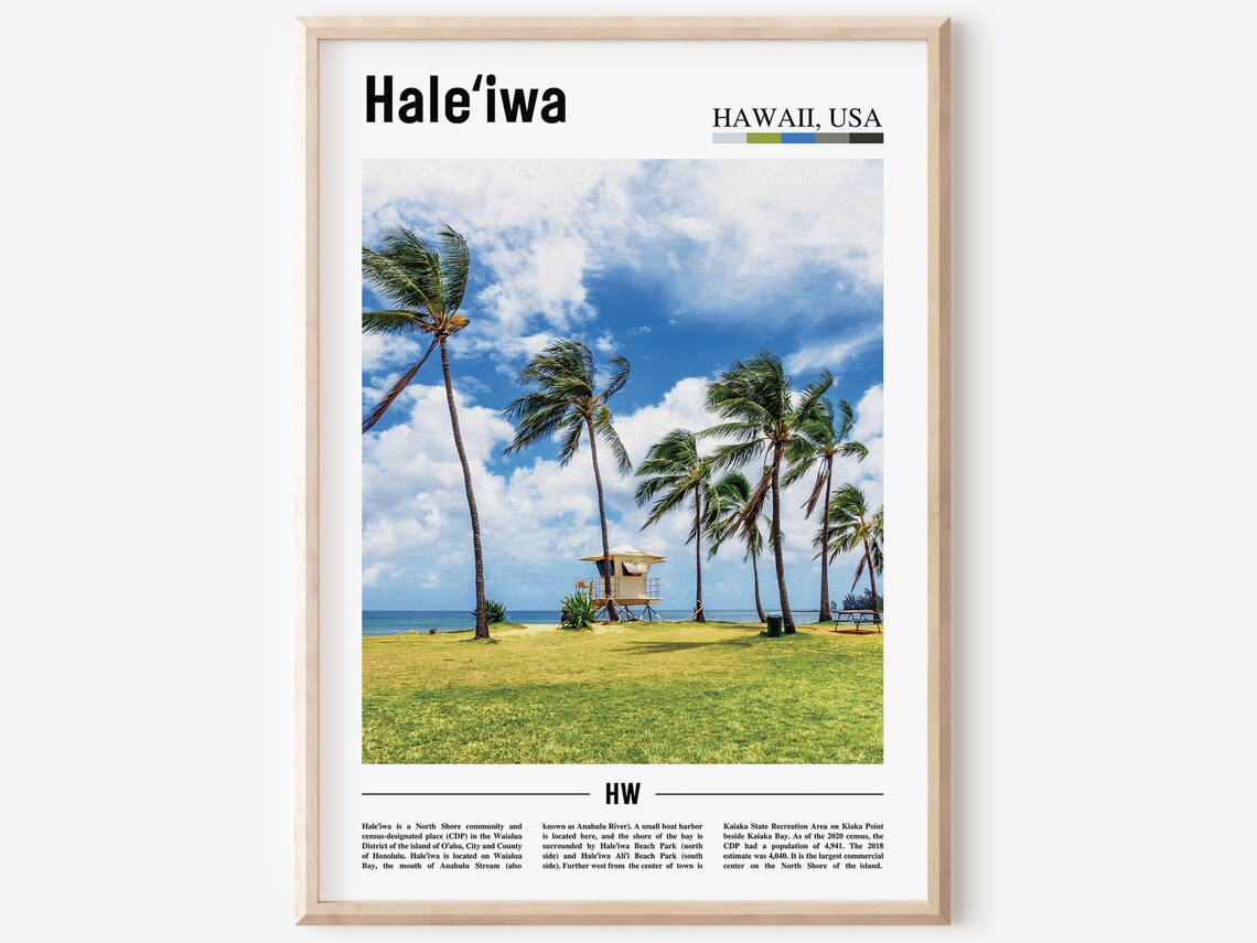Haleiwa Hawaii North Shore Palm Beach Lifeguard Tower Photo Poster