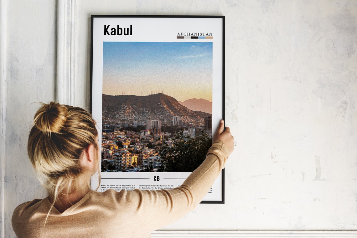 Kabul Afghanistan City Hills Sunset Photography Travel Poster - Image 2