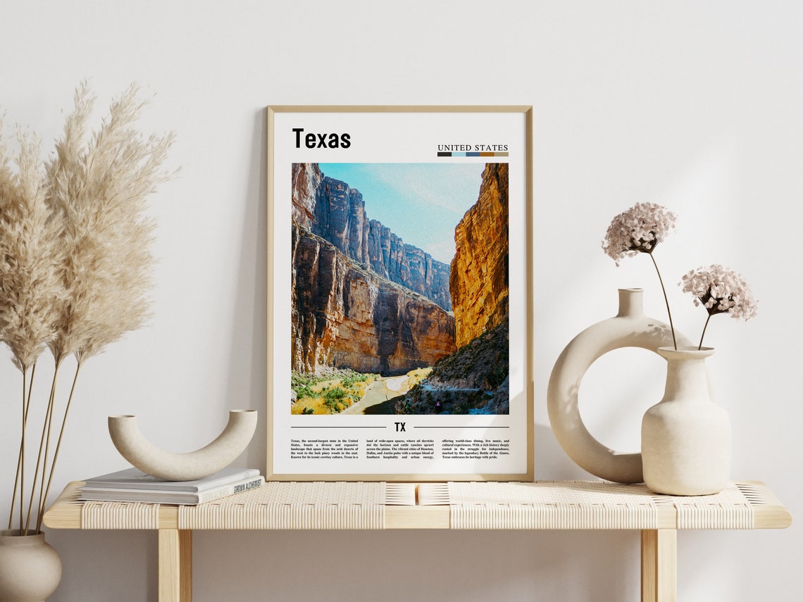 Texas Poster Texas Print Texas Wall Art Texas Photo United States Photo United States Poster United States Print - Image 3