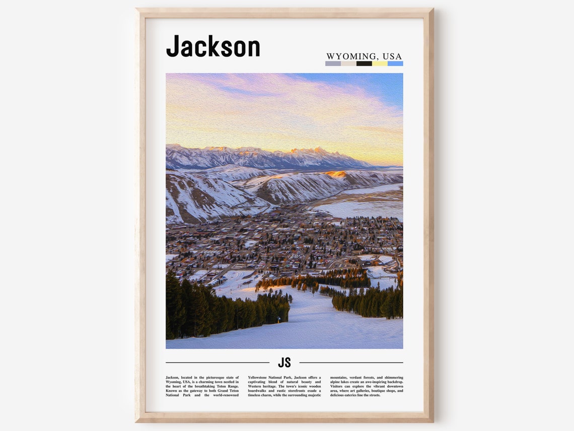 Jackson Poster Jackson Print Jackson Wall Art United States Photo United States Poster United States Print Travel Poster