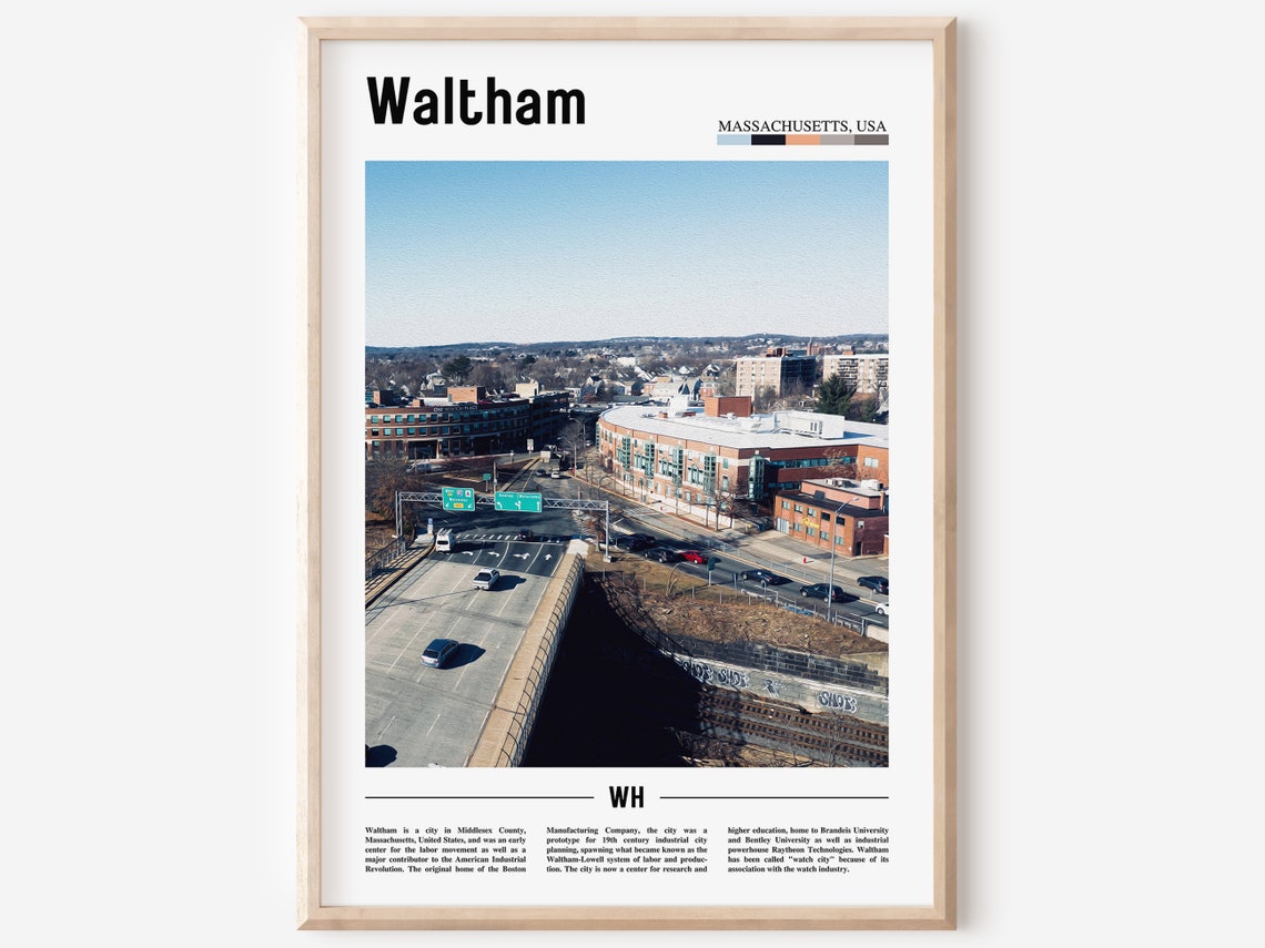 Waltham Poster Waltham Print Waltham Wall Art United States Photo United States Poster United States Print Travel Poster